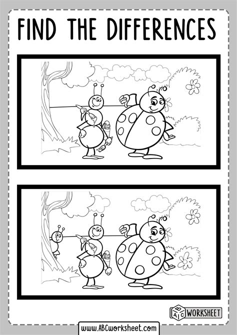 Printable Spot The Difference Worksheets